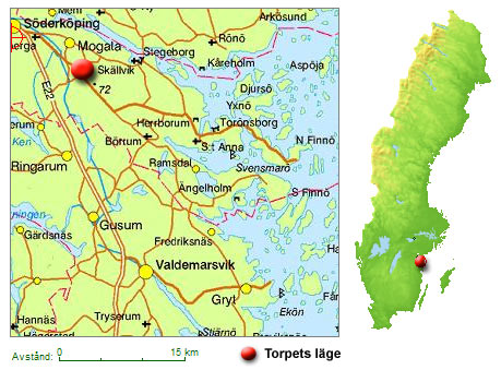 P kartan ser du vart badplatsen, affren och torpet ligger.